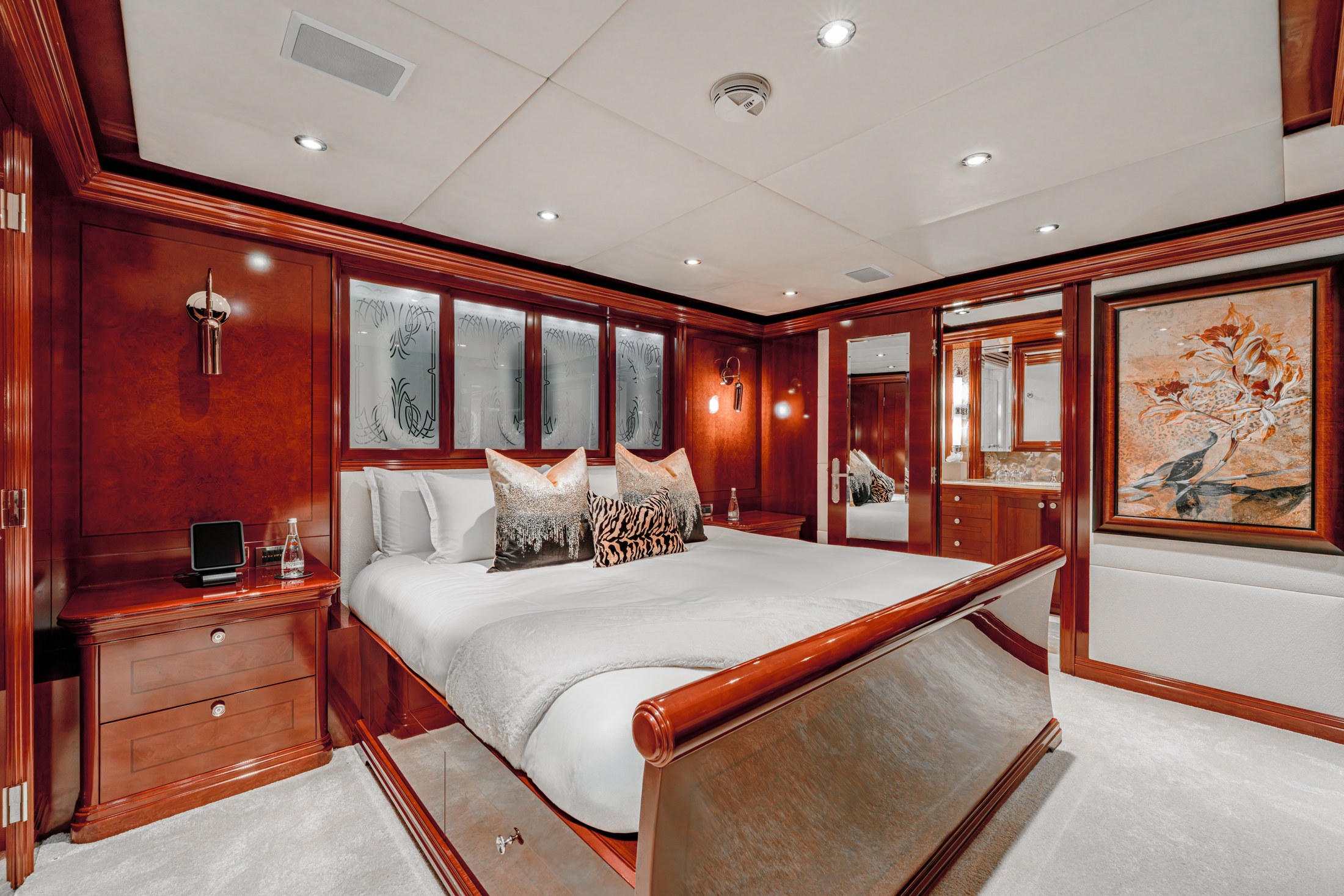 The warm wood panelling and generous bed in a Dirt Poor guest suite